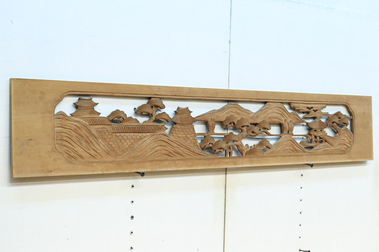 松島を描く彫刻欄間素材　EZ2598ab　在庫(a:1 b:1)枚