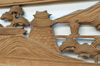 松島を描く彫刻欄間素材　EZ2598ab　在庫(a:1 b:1)枚