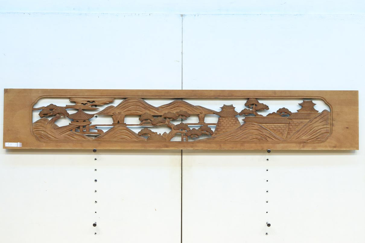 松島を描く彫刻欄間素材　EZ2598ab　在庫(a:1 b:1)枚