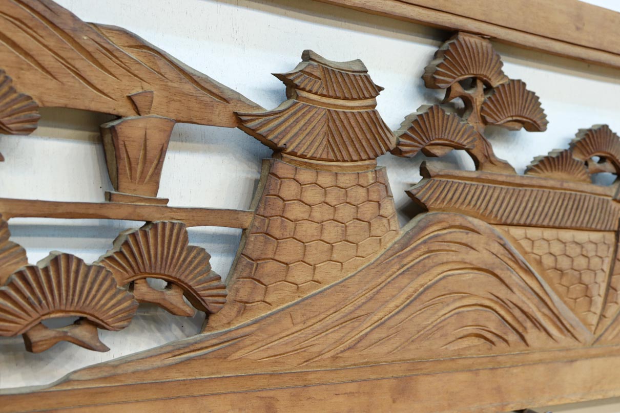 松島を描く彫刻欄間素材　EZ2598ab　在庫(a:1 b:1)枚