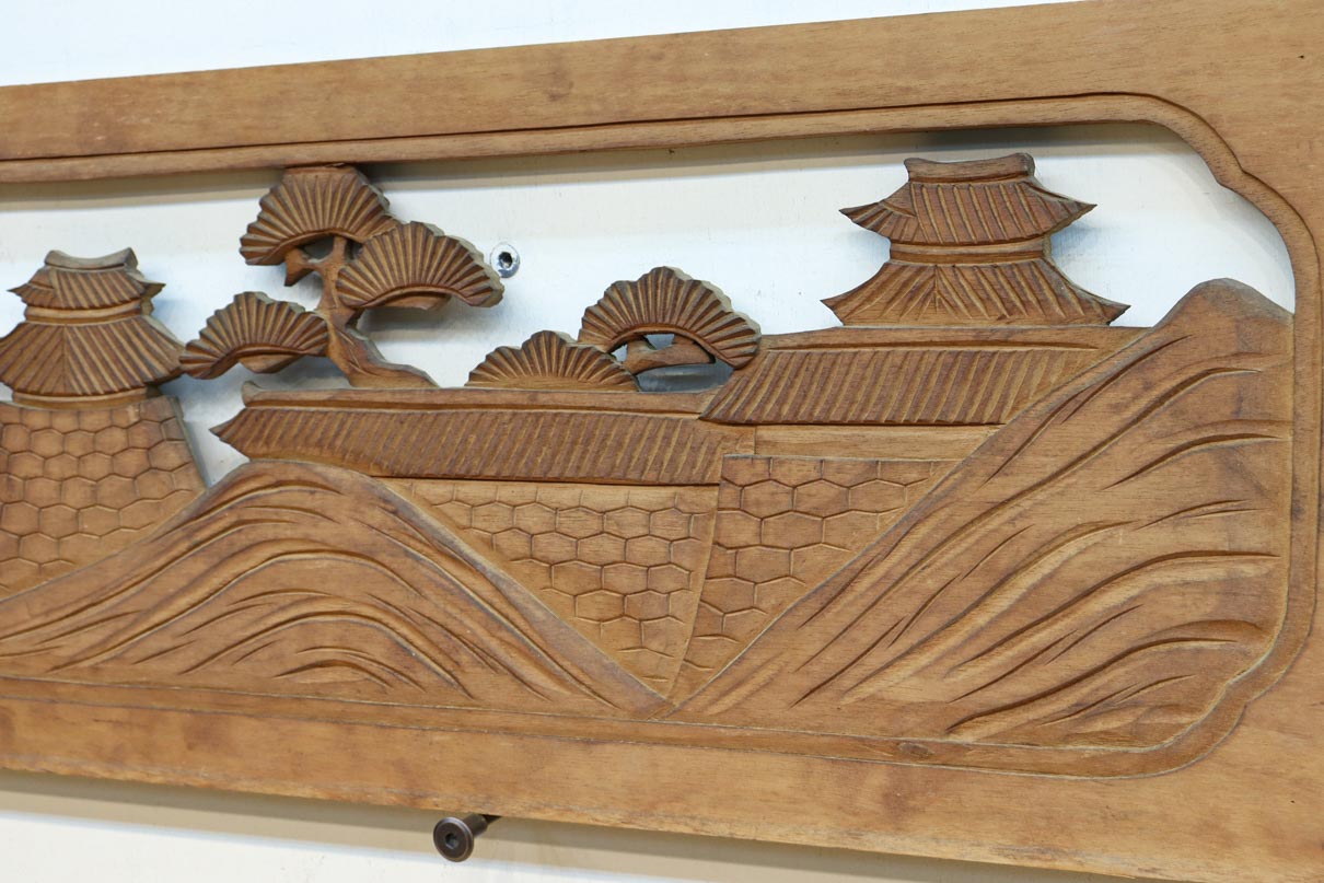 松島を描く彫刻欄間素材　EZ2598ab　在庫(a:1 b:1)枚