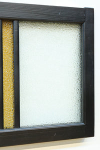 稀少アンバーガラスで華やかな印象を放つダイヤガラス入り欄間　EZ2602ab　在庫(a:1 b:1)枚