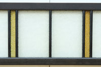 稀少アンバーガラスで華やかな印象を放つダイヤガラス入り欄間　EZ2602ab　在庫(a:1 b:1)枚