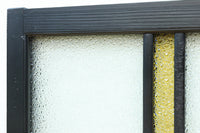 稀少アンバーガラスで華やかな印象を放つダイヤガラス入り欄間　EZ2602ab　在庫(a:1 b:1)枚