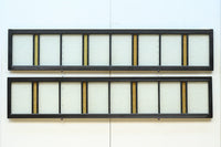 稀少アンバーガラスで華やかな印象を放つダイヤガラス入り欄間　EZ2602ab　在庫(a:1 b:1)枚