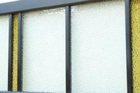 稀少アンバーガラスで華やかな印象を放つダイヤガラス入り欄間　EZ2602ab　在庫(a:1 b:1)枚