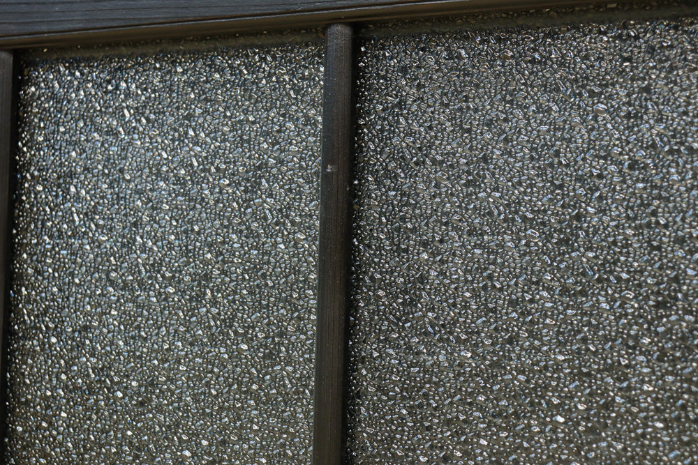 稀少アンバーガラスで華やかな印象を放つダイヤガラス入り欄間　EZ2602ab　在庫(a:1 b:1)枚