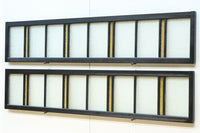 稀少アンバーガラスで華やかな印象を放つダイヤガラス入り欄間　EZ2602ab　在庫(a:1 b:1)枚