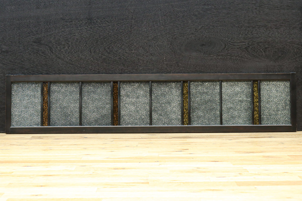 稀少アンバーガラスで華やかな印象を放つダイヤガラス入り欄間　EZ2602ab　在庫(a:1 b:1)枚