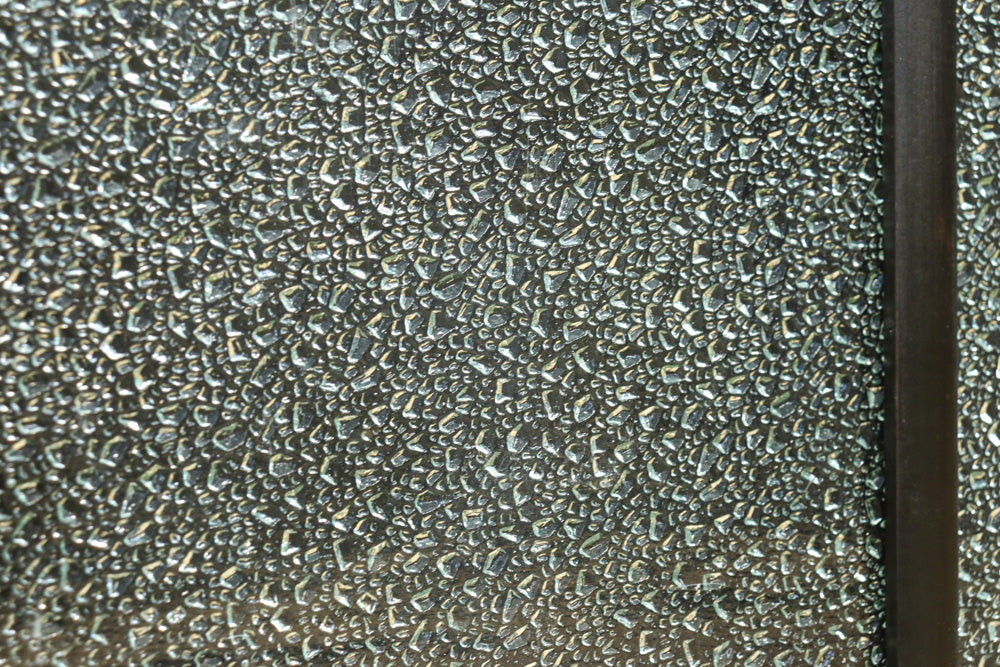 稀少アンバーガラスで華やかな印象を放つダイヤガラス入り欄間　EZ2602ab　在庫(a:1 b:1)枚