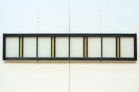 稀少アンバーガラスで華やかな印象を放つダイヤガラス入り欄間　EZ2602ab　在庫(a:1 b:1)枚