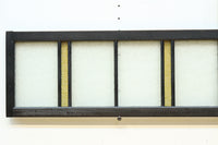 稀少アンバーガラスで華やかな印象を放つダイヤガラス入り欄間　EZ2602ab　在庫(a:1 b:1)枚