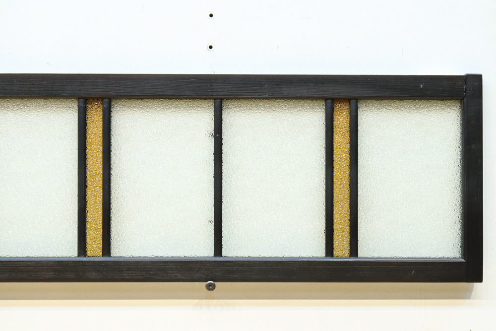 稀少アンバーガラスで華やかな印象を放つダイヤガラス入り欄間　EZ2602ab　在庫(a:1 b:1)枚