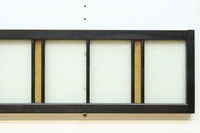 稀少アンバーガラスで華やかな印象を放つダイヤガラス入り欄間　EZ2602ab　在庫(a:1 b:1)枚