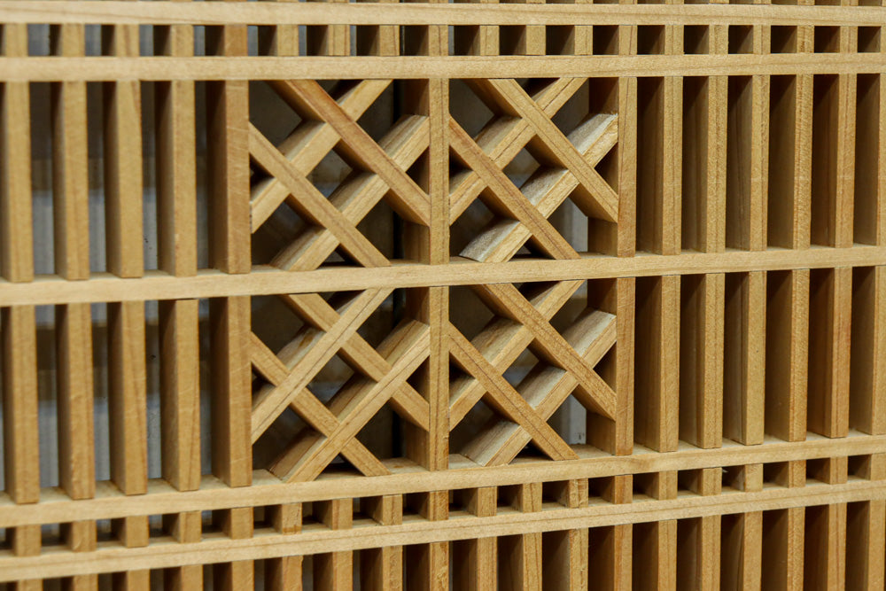 組子模様が上品な凛とした雰囲気を纏う欄間　EZ2605　在庫1枚