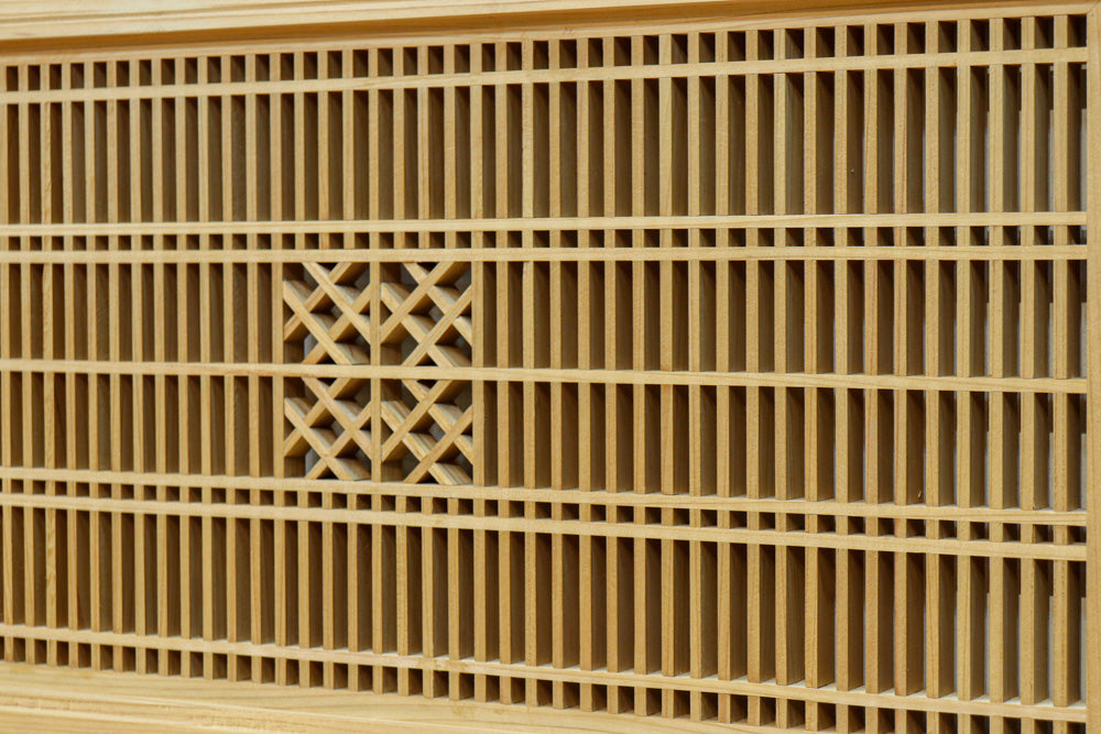 組子模様が上品な凛とした雰囲気を纏う欄間　EZ2605　在庫1枚