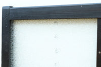 グリーンの花柄プレスガラスのレトロ感が可愛らしい中型ガラス欄間　EZ2607ab　在庫(a:1 b:0)枚