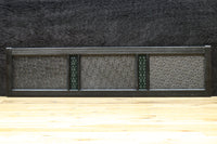 グリーンの花柄プレスガラスのレトロ感が可愛らしい中型ガラス欄間　EZ2607ab　在庫(a:1 b:0)枚