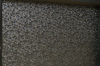 グリーンの花柄プレスガラスのレトロ感が可愛らしい中型ガラス欄間　EZ2607ab　在庫(a:1 b:0)枚