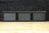 グリーンの花柄プレスガラスのレトロ感が可愛らしい中型ガラス欄間　EZ2607ab　在庫(a:1 b:0)枚