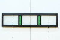 グリーンの花柄プレスガラスのレトロ感が可愛らしい中型ガラス欄間　EZ2607ab　在庫(a:1 b:0)枚