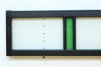 グリーンの花柄プレスガラスのレトロ感が可愛らしい中型ガラス欄間　EZ2607ab　在庫(a:1 b:0)枚