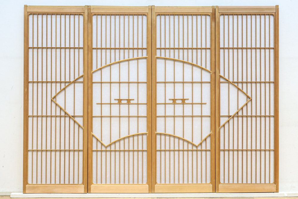 扇窓絵が上品な書院セット　EZ2610　在庫4枚1組