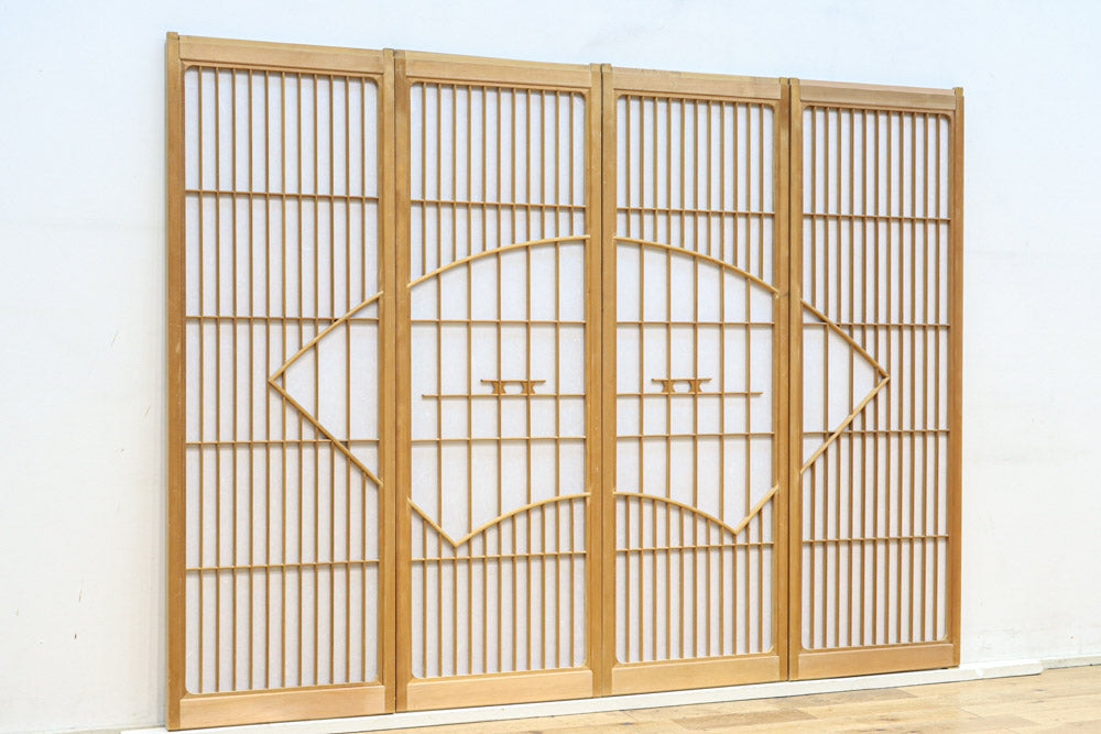 扇窓絵が上品な書院セット　EZ2610　在庫4枚1組