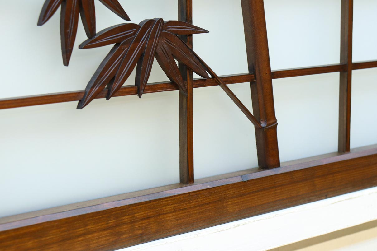 古色を帯びた風情溢れる竹雀の書院セット　EZ2612　在庫3枚一組