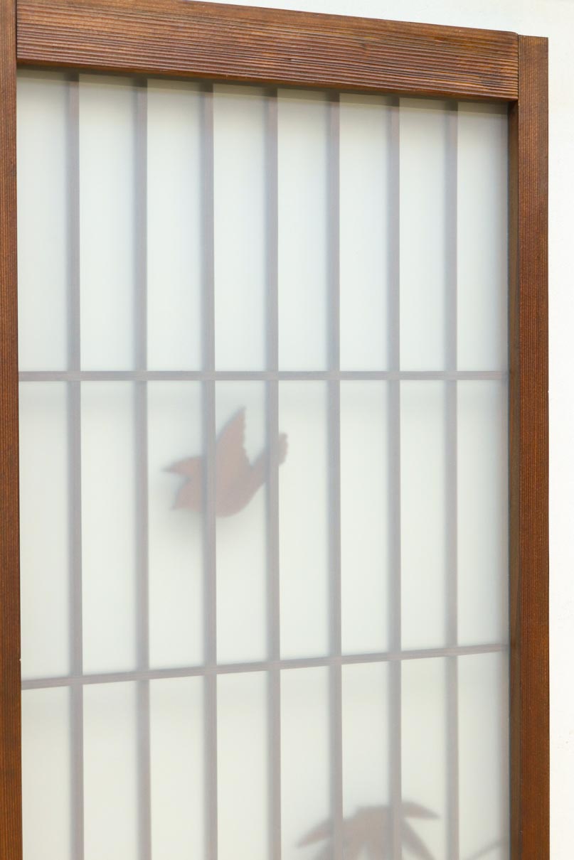 古色を帯びた風情溢れる竹雀の書院セット　EZ2612　在庫3枚一組