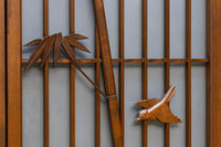 古色を帯びた風情溢れる竹雀の書院セット　EZ2612　在庫3枚一組