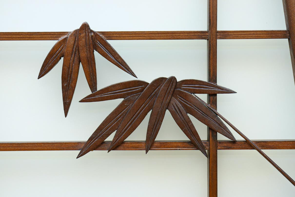 古色を帯びた風情溢れる竹雀の書院セット　EZ2612　在庫3枚一組