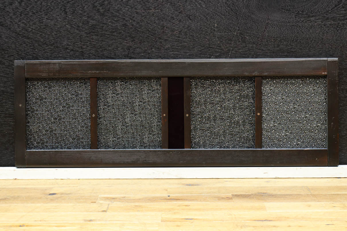 朱色の色ガラスが可愛らしい小型ガラス欄間 EZ2614 在庫1枚 – 古福庵