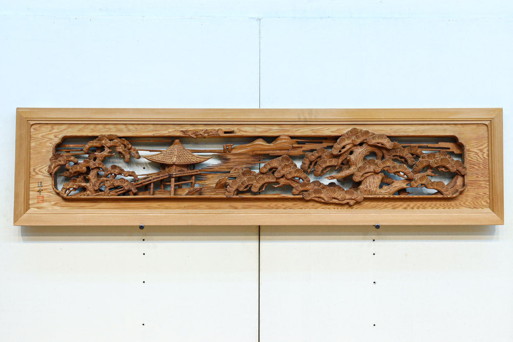 ・送料込み・欄間　新古品　彫刻　美術品　2枚組 送料込み・欄間 新古品 彫刻 美術品 2枚組 imgrc0070720266.jpg