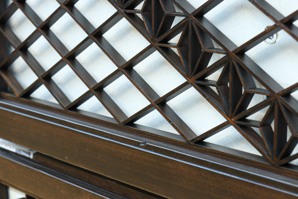 麻の葉帯模様が美しい欄間・書院セット　EZ2629　在庫5枚1組