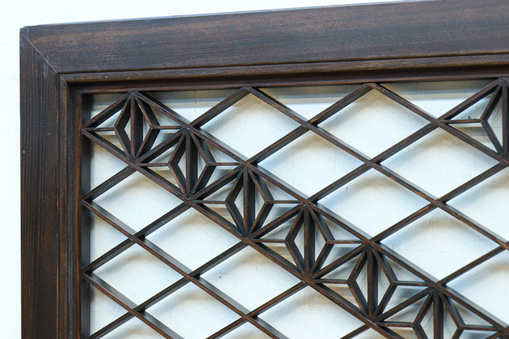 麻の葉帯模様が美しい欄間・書院セット　EZ2629　在庫5枚1組