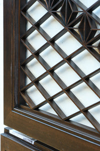 麻の葉帯模様が美しい欄間・書院セット　EZ2629　在庫5枚1組