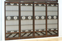 麻の葉帯模様が美しい欄間・書院セット　EZ2629　在庫5枚1組