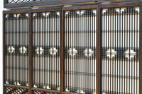 麻の葉帯模様が美しい欄間・書院セット　EZ2629　在庫5枚1組