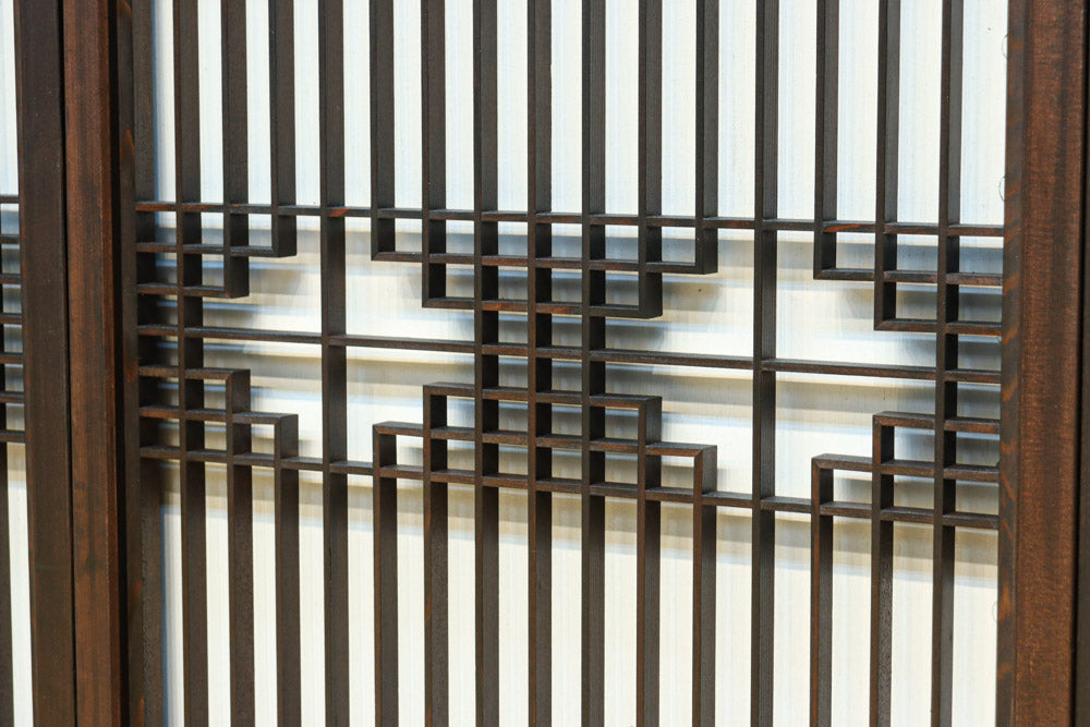 麻の葉帯模様が美しい欄間・書院セット　EZ2629　在庫5枚1組