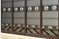 麻の葉帯模様が美しい欄間・書院セット　EZ2629　在庫5枚1組