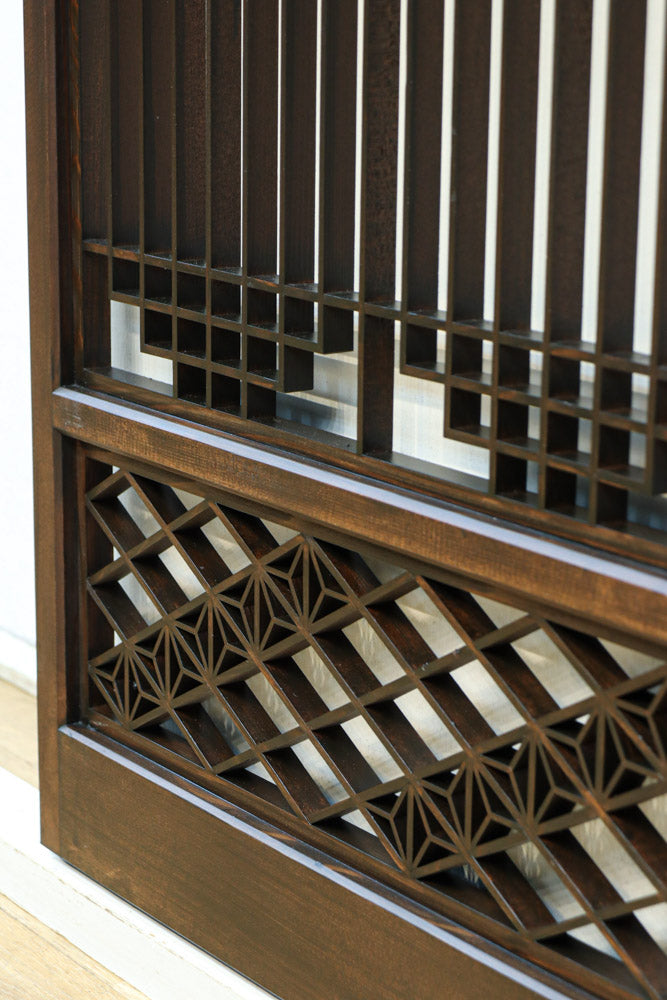 麻の葉帯模様が美しい欄間・書院セット　EZ2629　在庫5枚1組