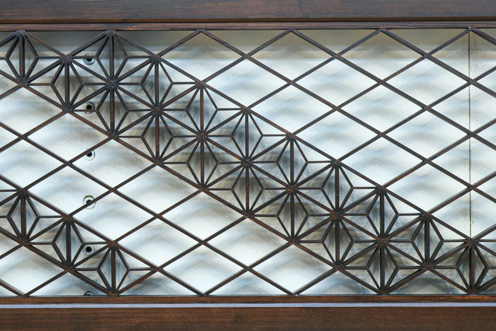 麻の葉帯模様が美しい欄間・書院セット　EZ2629　在庫5枚1組