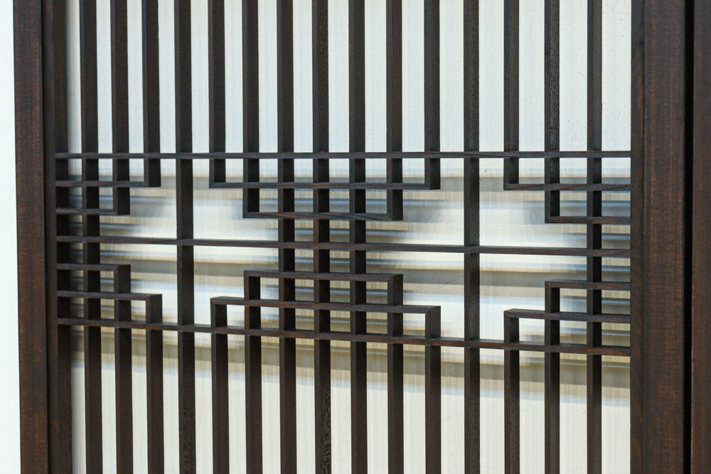 麻の葉帯模様が美しい欄間・書院セット　EZ2629　在庫5枚1組