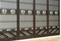 麻の葉帯模様が美しい欄間・書院セット　EZ2629　在庫5枚1組