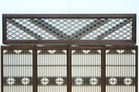 麻の葉帯模様が美しい欄間・書院セット　EZ2629　在庫5枚1組