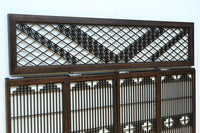 麻の葉帯模様が美しい欄間・書院セット　EZ2629　在庫5枚1組