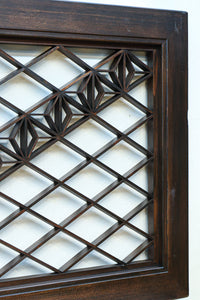 麻の葉帯模様が美しい欄間・書院セット　EZ2629　在庫5枚1組