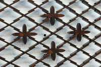 1746ミリ 松皮菱格子にトンボ装飾を添えた欄間　EZ2665　在庫1枚