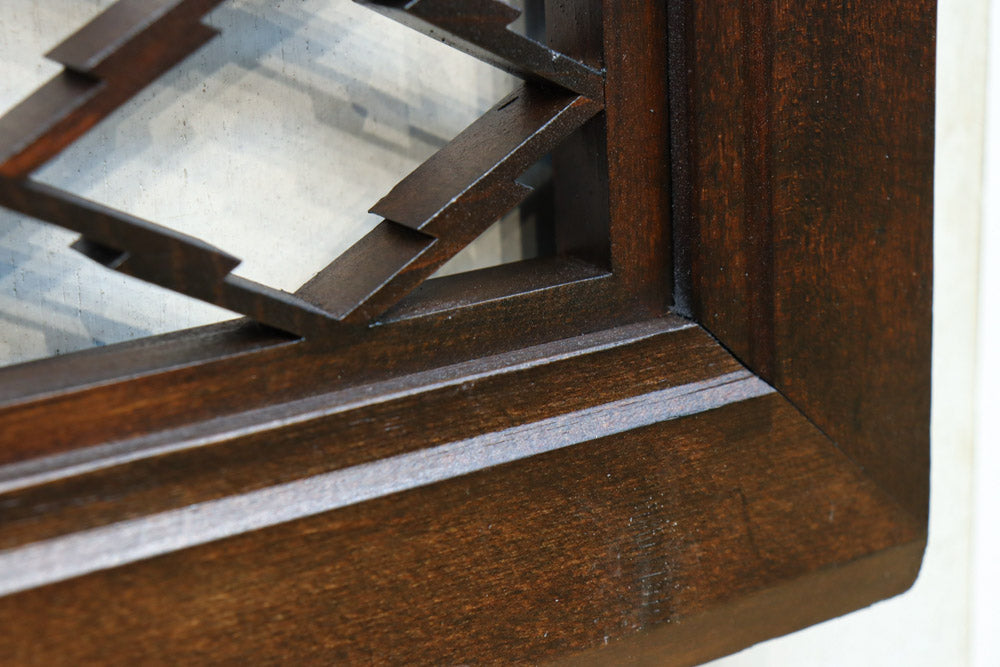 1746ミリ 松皮菱格子にトンボ装飾を添えた欄間　EZ2665　在庫1枚